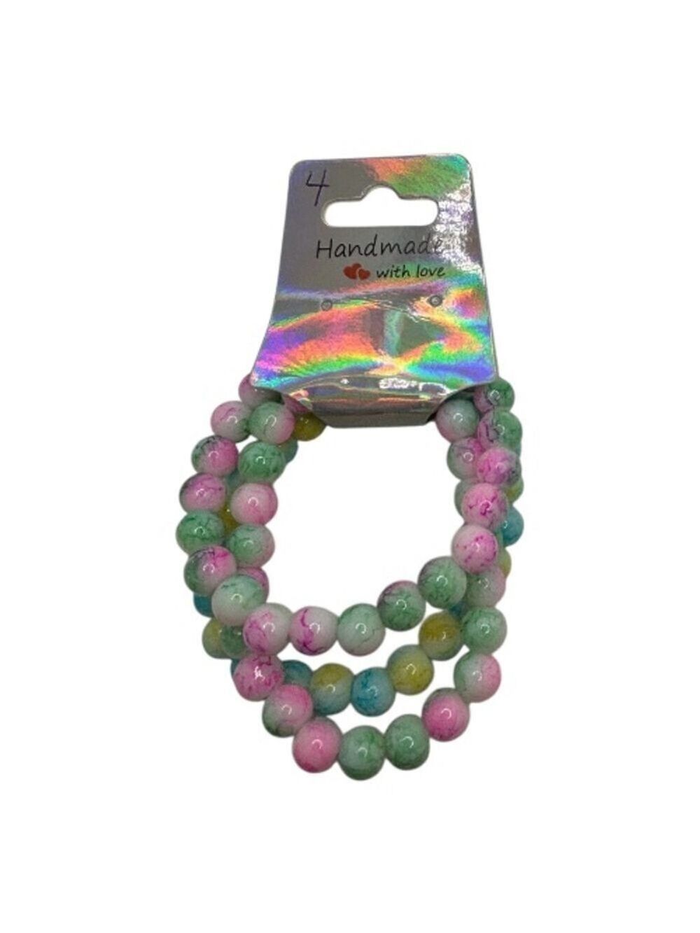 Beaded Bracelets Pink Green Blue Yellow NWOT